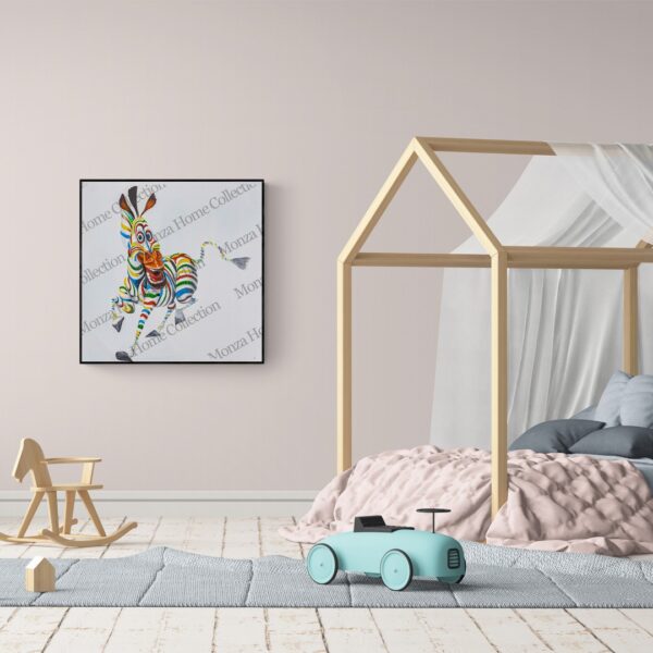 Childrens bedroom with canopy bed and toys