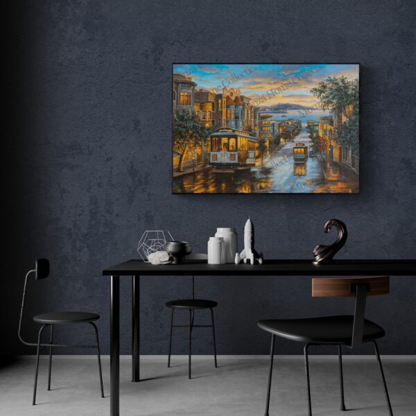 HQ Fine Art-San Francisco Nite Scene (90*130cm) - Image 2