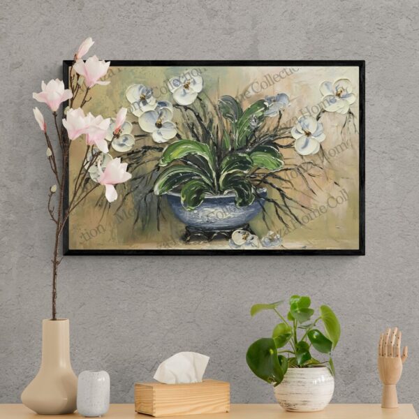 Wooden cabinet with plants 1