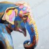 Pop Art-Elephant #01 (80*80cm) - Image 4