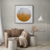 Round Visual Art-Orange (80*80cm) - Image 2