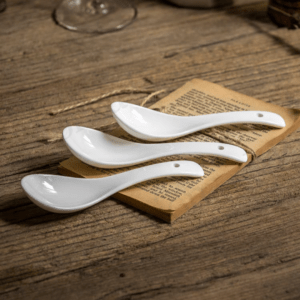 CER01874-Ceramic Spoon (White)
