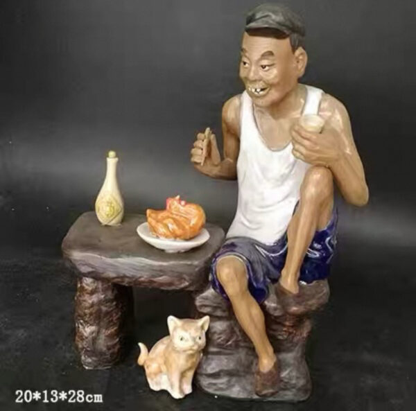 CER00973-Hand Painted Elderly Man Figurine-04 - Image 10