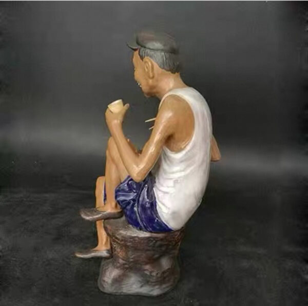 CER00973-Hand Painted Elderly Man Figurine-04 - Image 13