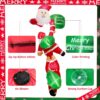MIS01588-Inflatable 2.4M (8ft) Triple Santa Claus c/w Blower Fan & LED light - Image 11