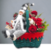 MIS00672-Christmas Flower W/Soft Toy Decor - Image 2
