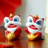 MIS-01612-Prosperity And Fortune Lions-Red (Pair)