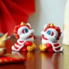 MIS-01612-Prosperity And Fortune Lions-Red (Pair) - Image 4