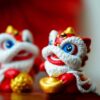 MIS-01612-Prosperity And Fortune Lions-Red (Pair) - Image 2