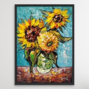 Golden Radiance – Textured Sunflower Series 02