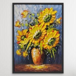 Golden Radiance – Textured Sunflower Series 01
